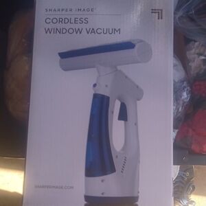 Sharper Image Cordless Window Vacuum in White and Blue